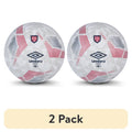 (2 Pack) Umbro Americana Size 5 Soccer Ball for Teen & Adult - 32-Panel, All-Weather