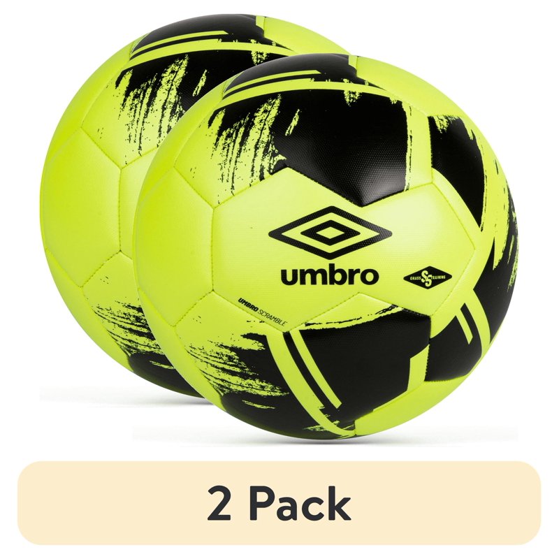 (2 Pack) Umbro Scramble Size 5 Training Soccer Ball - Yellow & Black
