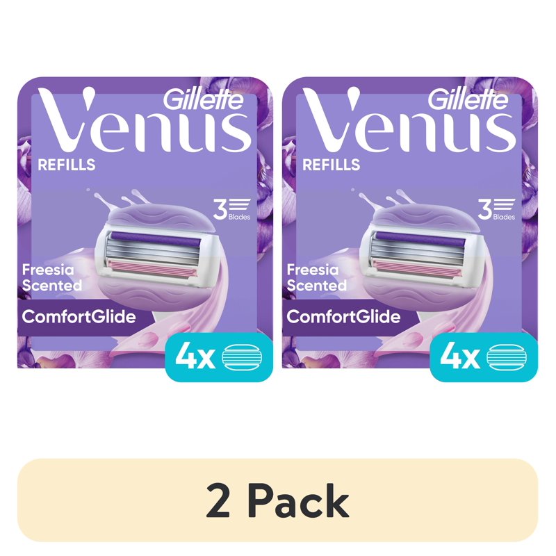 Venus Comfort Glide Freesia Women's Razor Blade Refills - 4 Count, 2 Pack