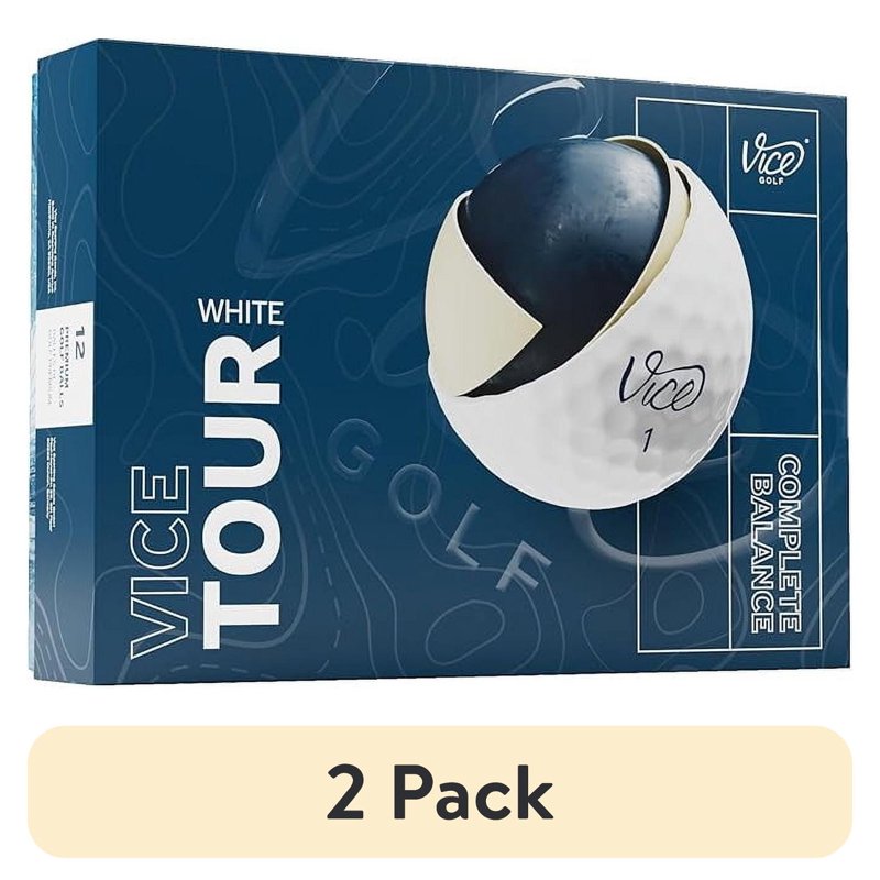 Vice Tour Golf Balls 12 Pack - White, Distance & Control for All Swings