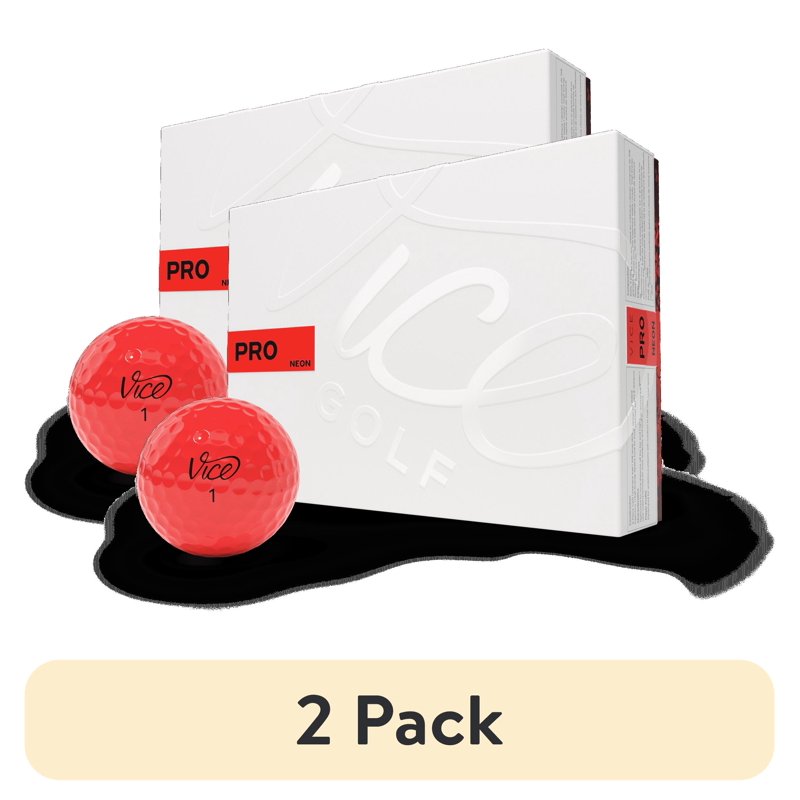 (2 Pack) Vice Pro Golf Balls Neon Red - 12pk, Variation: Neon Red, 2 Pack, 2026