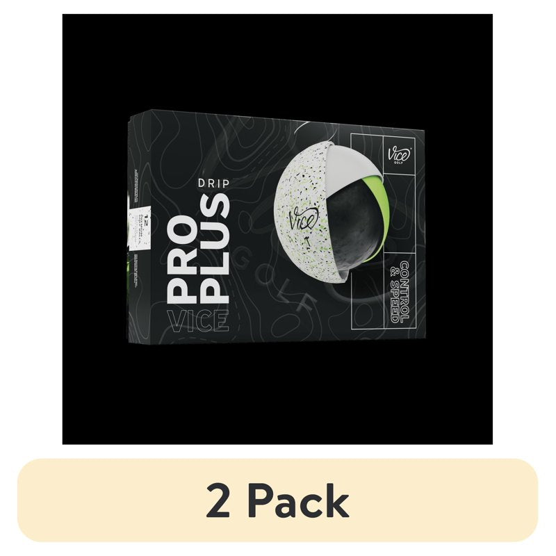 (2 Pack) Vice Pro Plus Golf Balls, Drip Lime