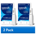 (2 Pack) Waterpik Cordless Express Portable Water Flosser - ADA Accepted, White, 2 Tips