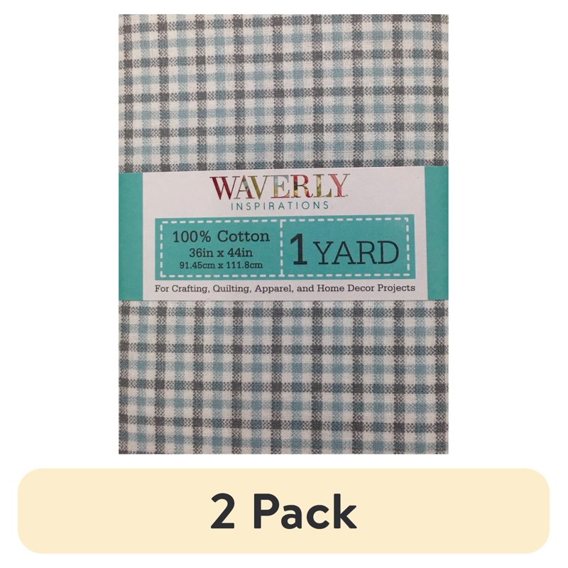 Cotton Plaid Fabric for Quilting & Sewing - 2 Pack, 44 Inch Wide