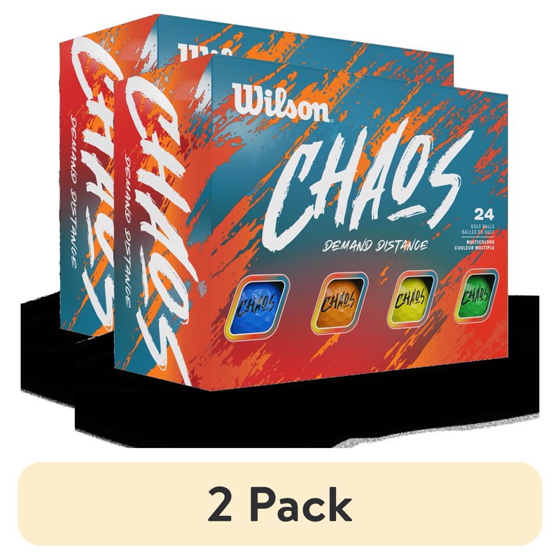 Wilson CHAOS White Golf Balls 24 Pack - Maximum Distance & Control