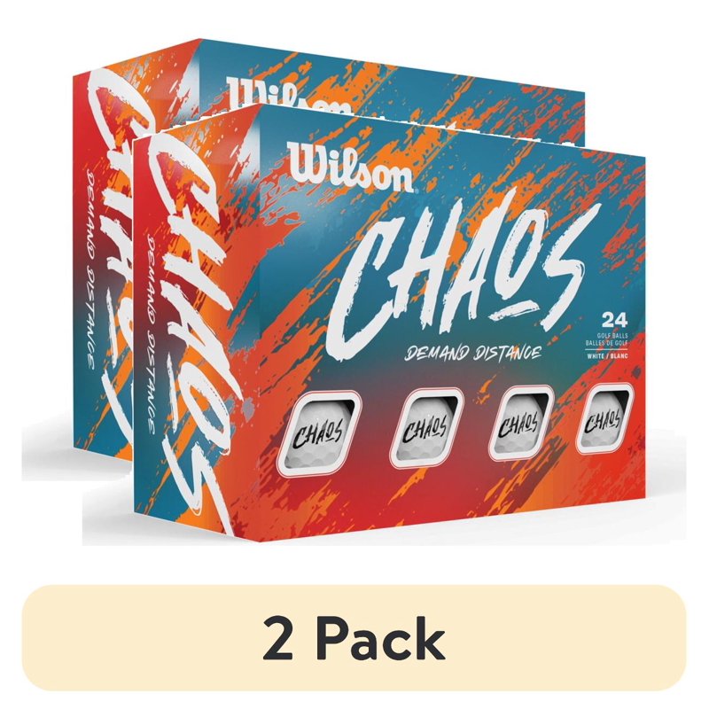 Wilson CHAOS White Golf Balls 24 Pack - Maximum Distance & Control
