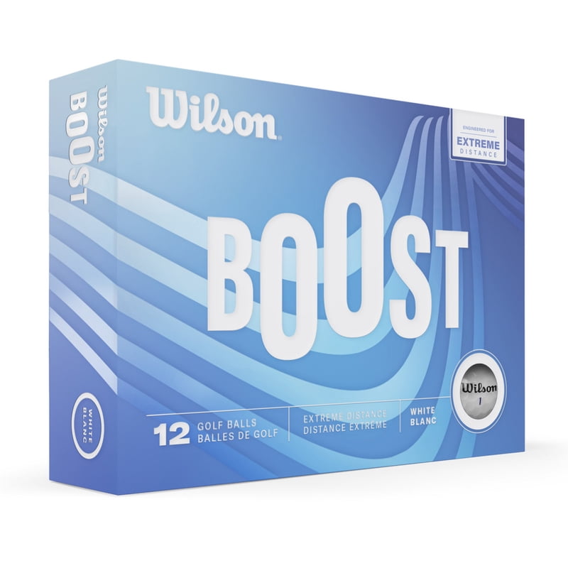 Wilson BOOST 2024 Golf Balls - Long Distance, Durable Cover, 12 Pack