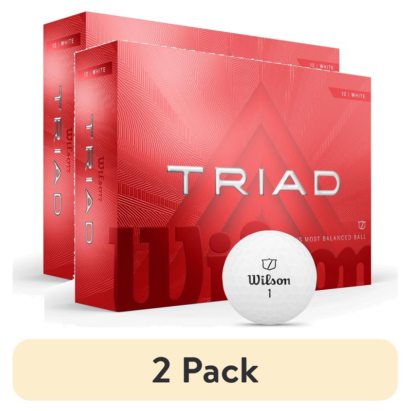 (2 Pack) Wilson Triad Golf Balls 12pk White – 2025 Variation
