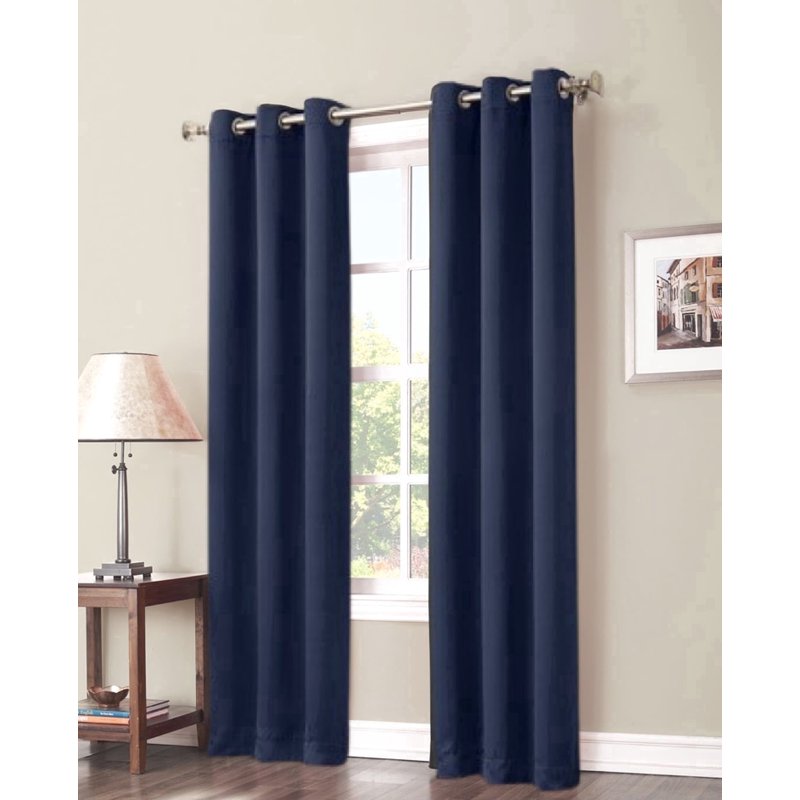 Thermal Blackout Patio Curtain Set - 2 Panels 37x84 Inches, Grommet Top
