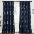 2pcs Blackout Curtains - Thickened Encrypted Fabric for Bedroom, Living Room, Winter & Summer Privacy - Blue
