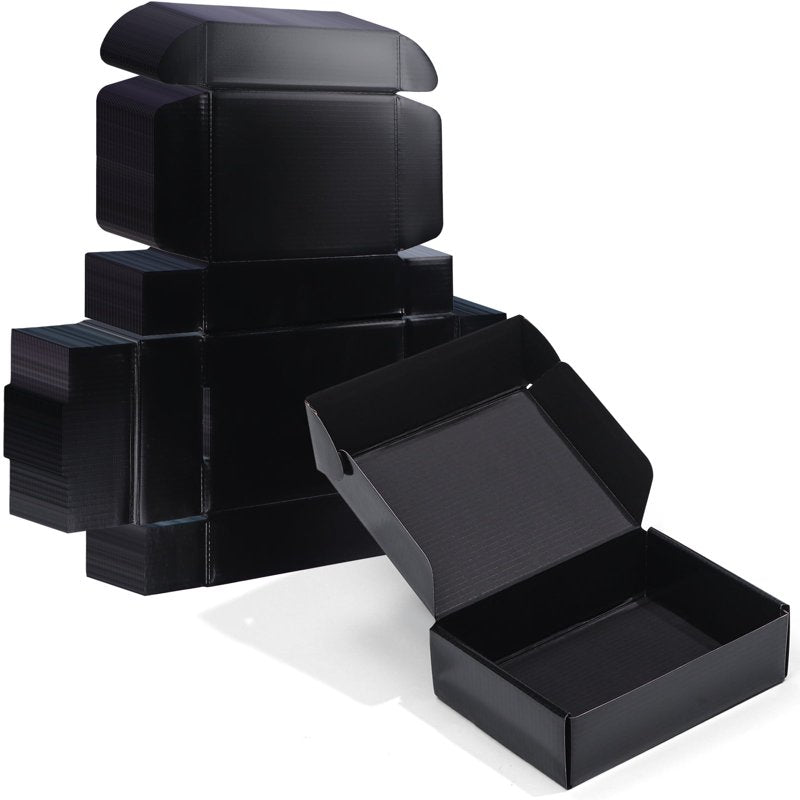 20-Pack Black Corrugated Shipping Boxes 7x5x2 Small Mailer Cardboard