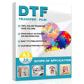 A3 DTF Transfer Film 20 Sheets Matte PET Heat Transfer Paper for Inkjet Printers