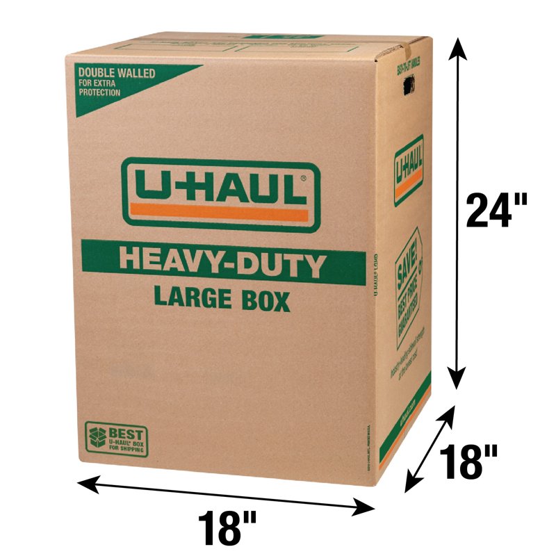 Heavy-Duty Double Wall Moving & Shipping Box - 18x18x24 Inches, Pack of 11