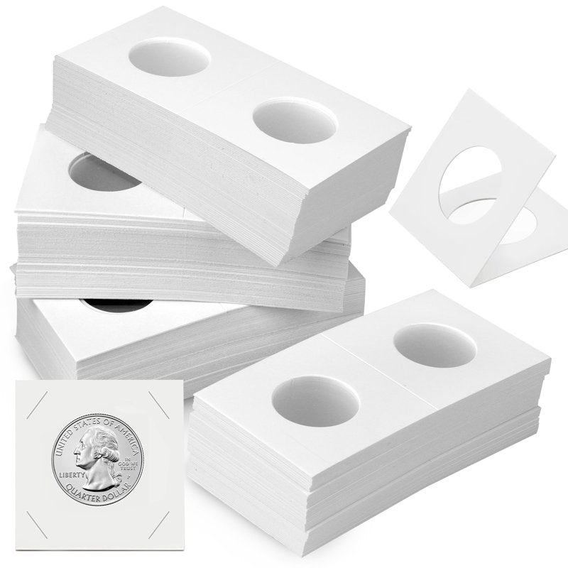 200pcs Cardboard Coin Holders 2x2 Inch for Coin Collecting & Display