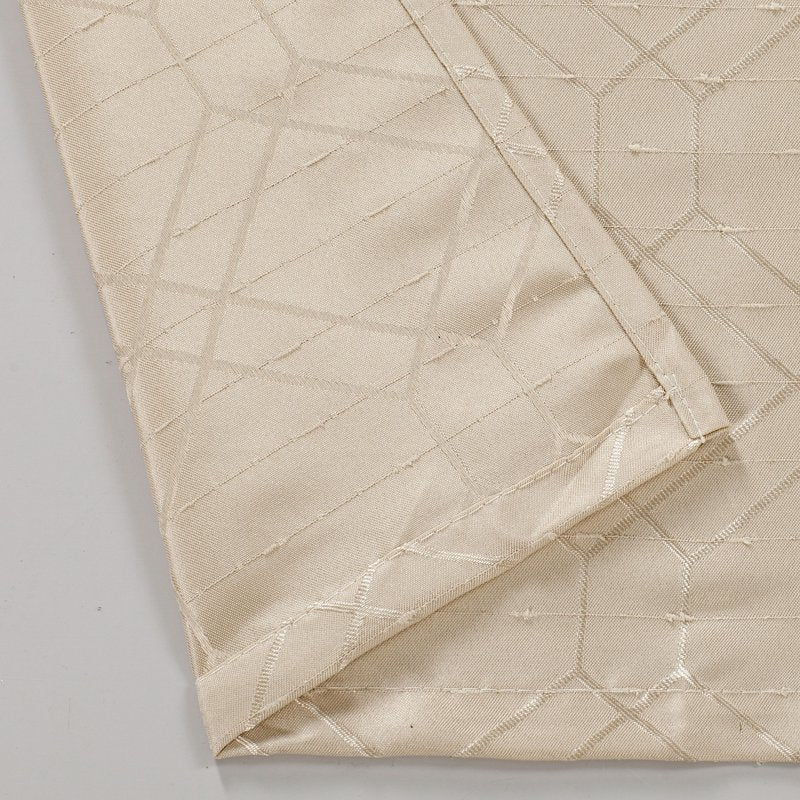 Textured Window Panel 54x84 Inches - Modern Sheer Curtain in Taupe or White