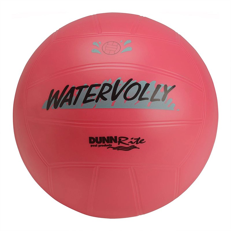 Pool Volleyball Set with Adjustable Net and Neon Pink Ball - 24 ft