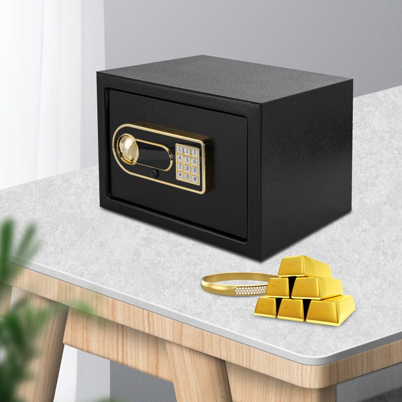 Large Fireproof Steel Safe Box with Digital Keypad Lock for Home & Office Security