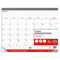 Academic Desk Pad Calendar 21.75 x 17 Inches for School & Office, Gray