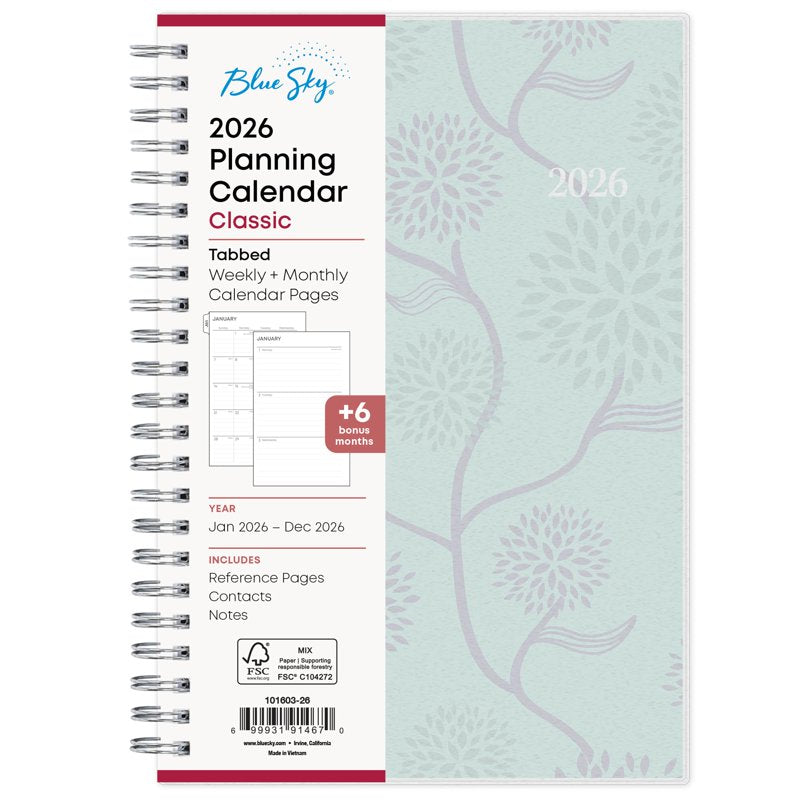 2026 Weekly & Monthly Planner Calendar | 5 x 8 Inch Flexible Cover