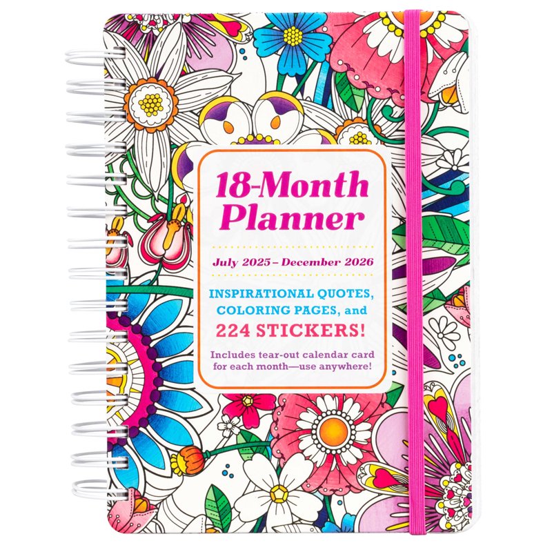2026 Coloring Planner Spiral-Bound Adult Art Organizer - EDITORS OF THUNDER BAY PR