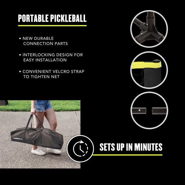 Pickleball & 4-Square Pro Outdoor Game Set - Triumph 4-Square Pro, 20ft Net, 4 Paddles