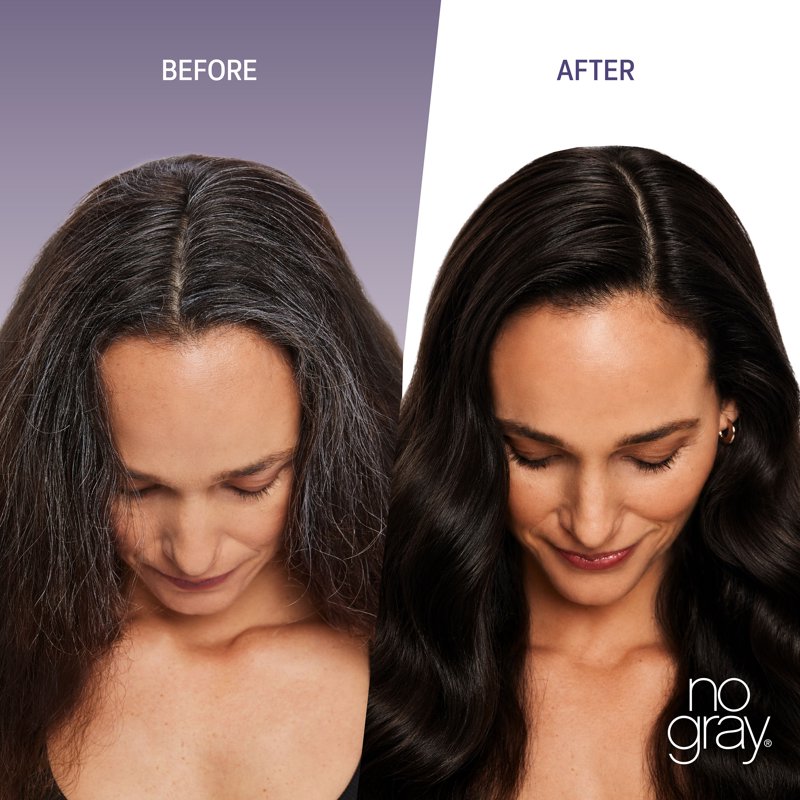 Permanent Hair Color Shampoo Dark Brown - Gray Coverage & Hair Care