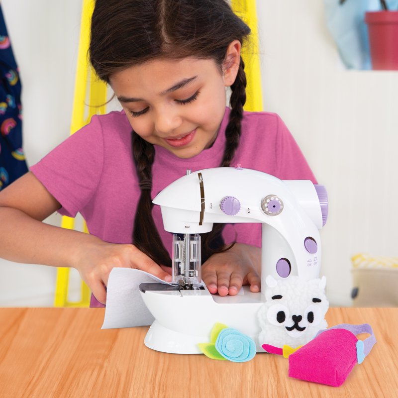Kids Sewing Machine Kit for Beginners - Creative Craft Set with Fabric & Accessories