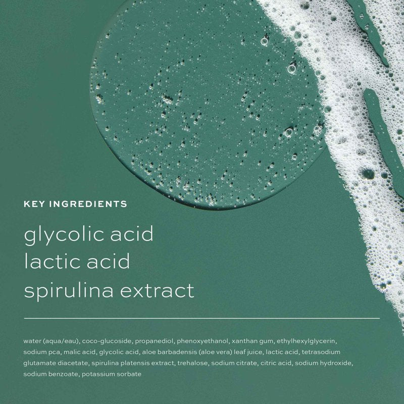 Exfoliating Face Wash with Spirulina & Glycolic Acid for All Skin Types - 5 oz, Pack of 2+