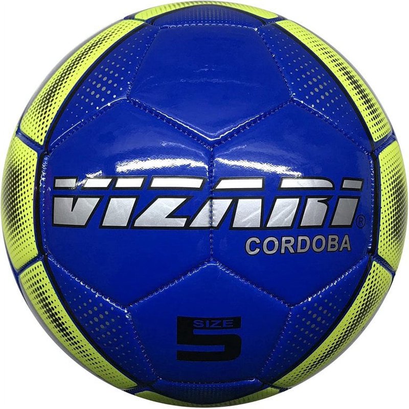 (3 Pack) Vizari Cordoba Soccer Ball - Size 3 4 5, Cyan Blue, Durable TPU Outer