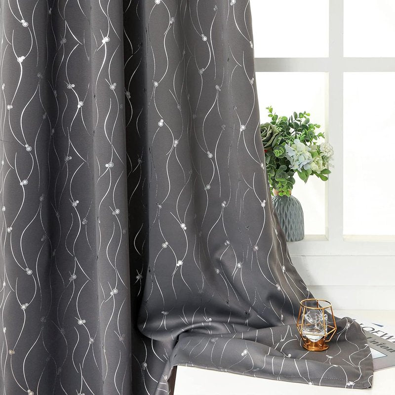 Blackout Curtain Set 84 Inch Length Room Darkening Grommet Thermal Insulated Window Drapes