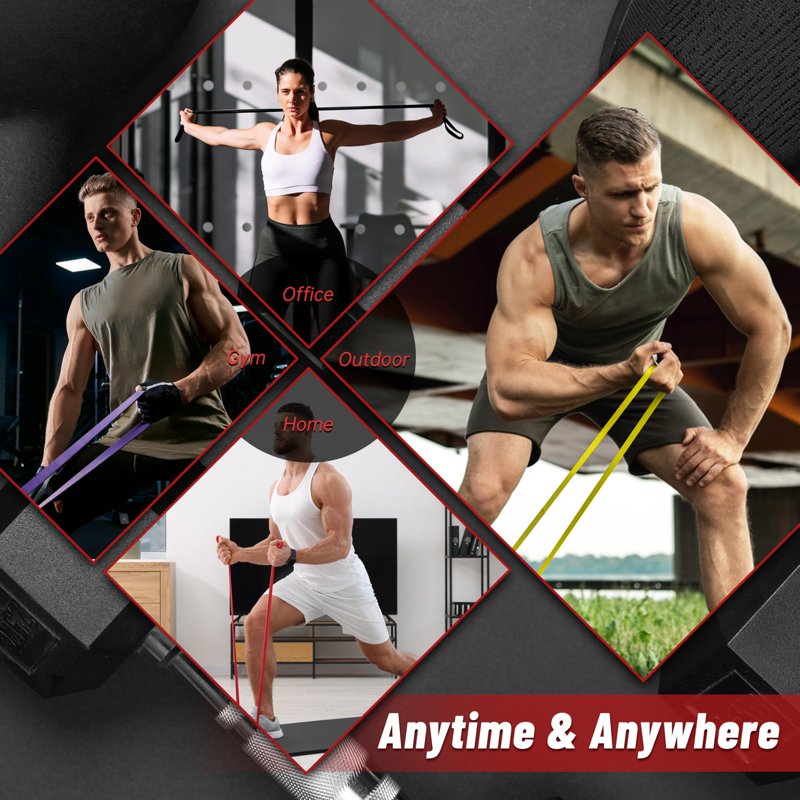 Pull Up Assistance Resistance Bands Set - 5 Levels for Full-Body Workout