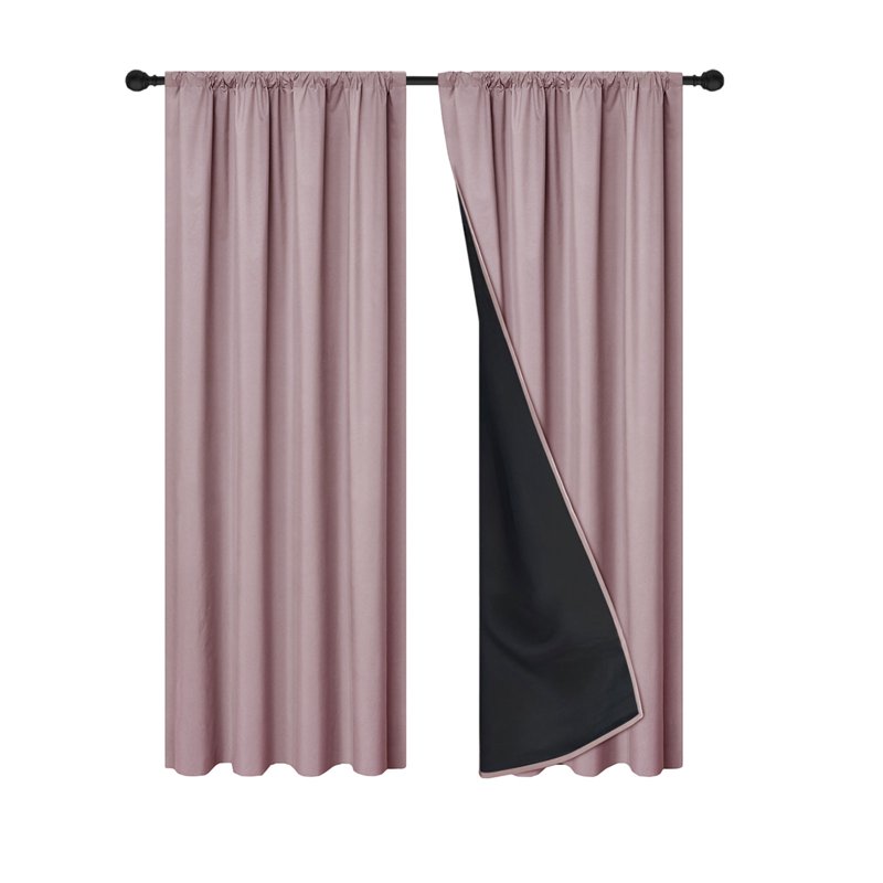 Light-Blocking Polyester Curtains for Living Room & Bedroom - Thermal Insulation & Soundproofing, Multiple Colors