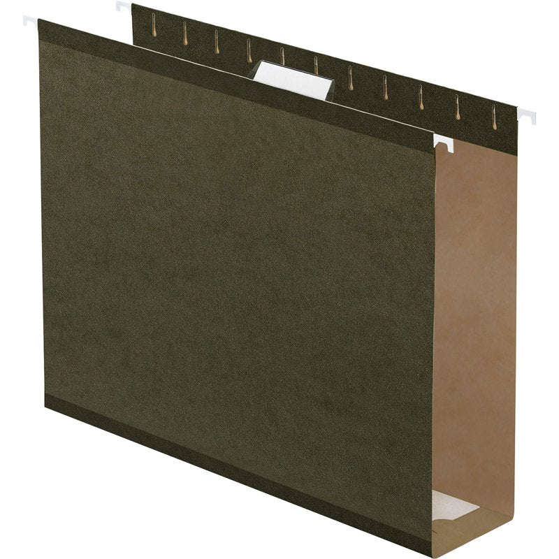 Reinforced Extra Capacity Hanging File Folders - Green, Letter Size, 25 Pack