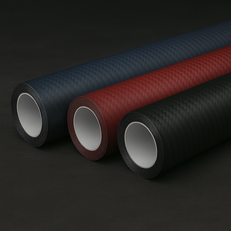 Matte Burgundy Vinyl Wrap 5ft x 20ft Carbon Fiber Film for Car, Motorcycle & Surface Wraps