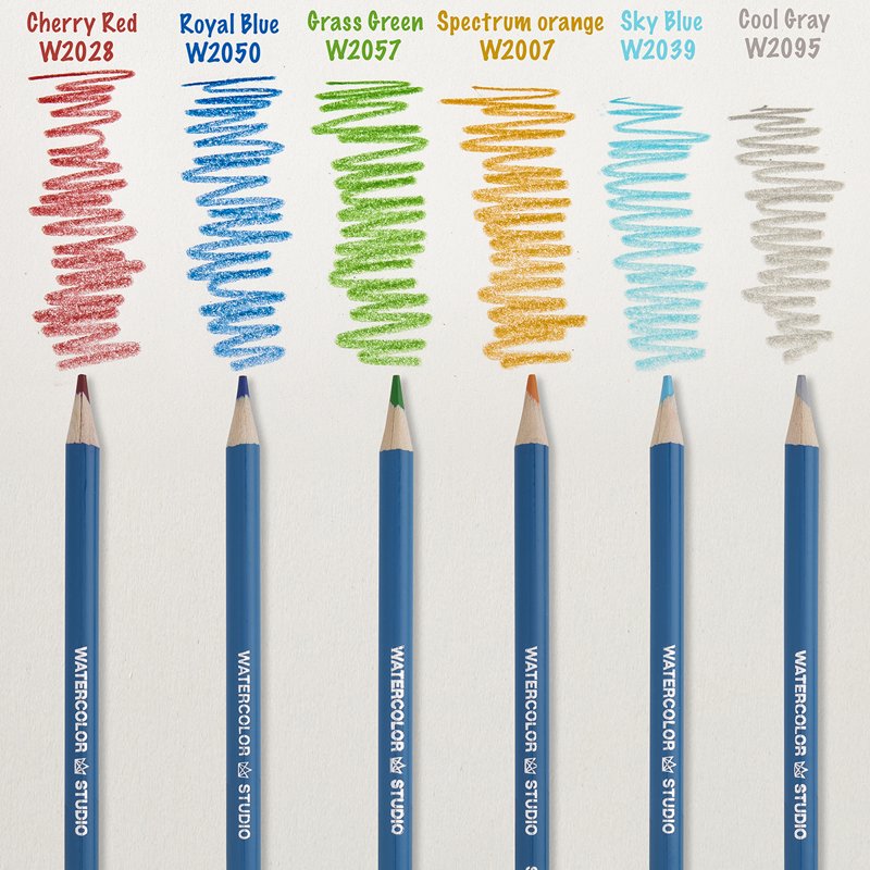 Watercolor Pencils Art Set - 24 Color Professional Drawing & Painting Supplies