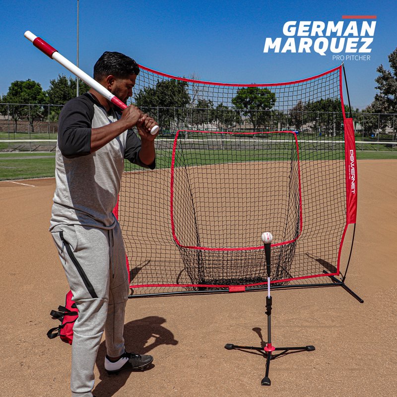 Adjustable Baseball Batting Tee with Rubber Top, Collapsible & Portable Training Aid