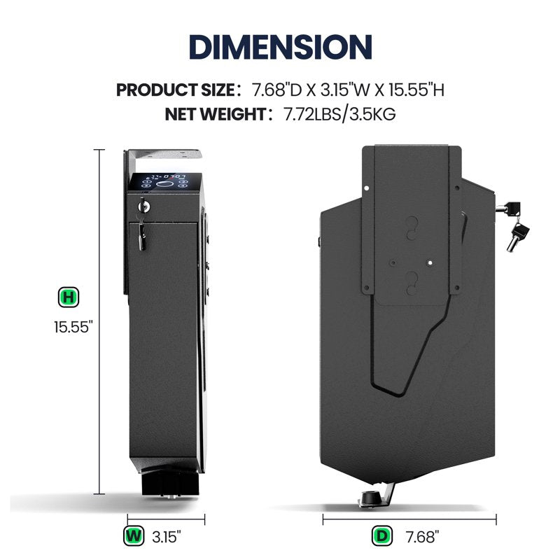 Biometric Safe with Fingerprint & Passcode - Compact Security Box for Home & Office