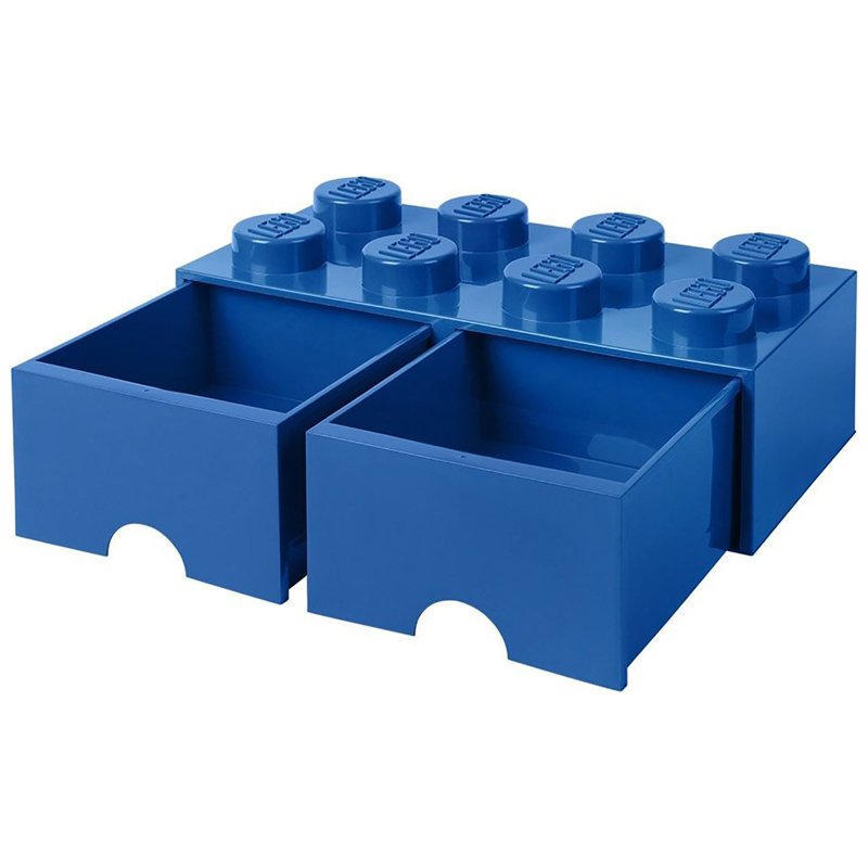 LEGO Storage Brick 8 with 2 Drawers - Modular Stackable Toy Organizer