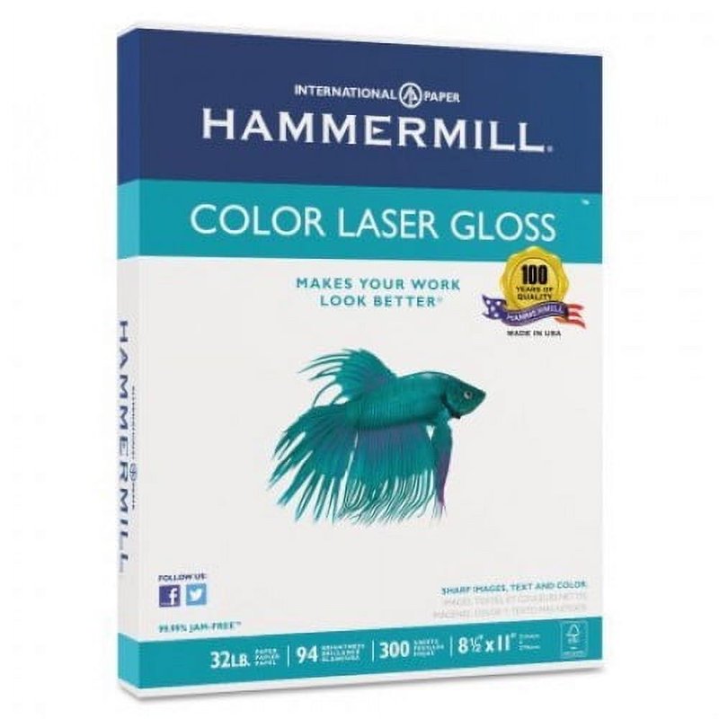 Laser Gloss Paper - Pack of 4, White, Letter Size, Heavyweight, Archival-Quality