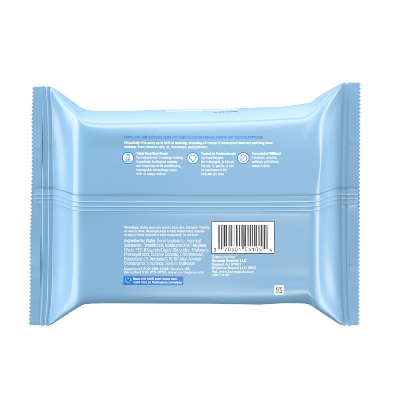 Makeup Remover Wipes for Face & Eyes - 25 or 50 Count, Gentle & Effective