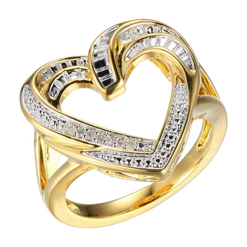 Forever Facets Diamond Accent 3-Piece Gold Jewelry Set for Women - Earrings, Pendant & Ring