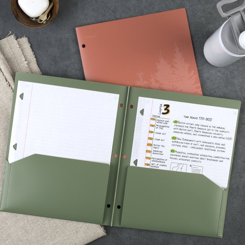 Recycled 2-Pocket Folder 4 Pack - Durable Plastic Office Organization