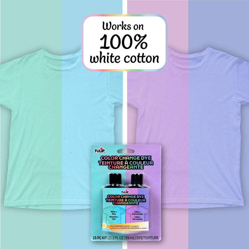 Sunlight-Activated Fabric Dye Kit for White Cotton - 2 Pack