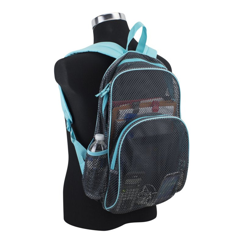 Mesh Backpack with Padded Shoulder Straps - Stylish Lightweight Travel Bag