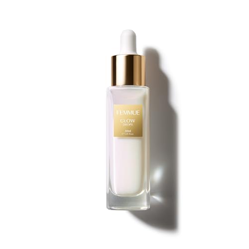 FEMMUE Glow Drops Hydrating Face Serum (1.01 oz) | With Rose Water, Hyaluronic Acid, Ceramides to Moisturize & Revive Dry Skin | Korean Skin Care