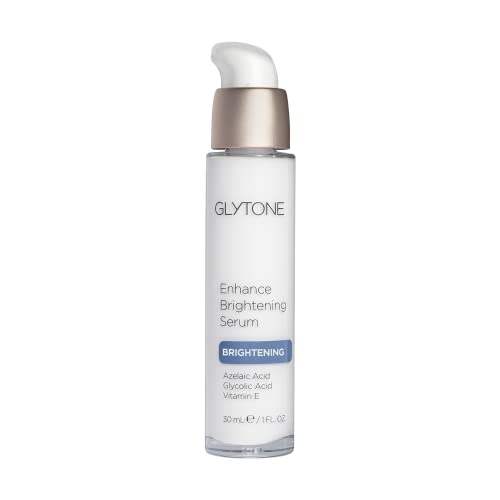Glytone Enhance Brightening Serum?with Hyaluronic Acid, 1.7 FAV Glycolic Acid 8% Azelaic Acid & Vitamin E?Dark Spot Remover for Face? Pigmentation Treatment? Non-Comedogenic, Hydrating Serum 1 fl.oz.