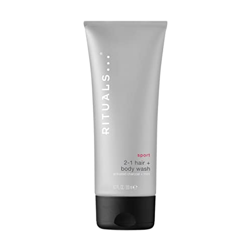 RITUALS Sport Invigorating 2-in-1 Shampoo & Body Wash - with Activated Charcoal & Mint Complex - 6.7 Fl Oz