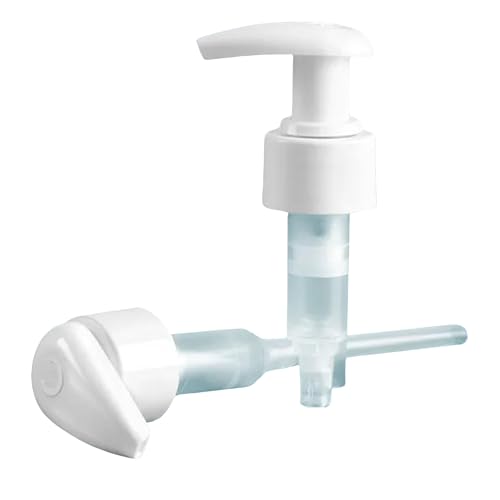16 oz Empty Refillable Plastic Pump Bottles Dispenser for Thick Products 6 Pk, PET BPA Free, Refillable Shampoo Lotion Soap Labels USA (Purple, White Lotion Pumps, Floral Labels)