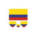 10 Sheets Columbia Colombia Flag Tattoos Stickers 40 Pcs Waterproof Sweat Sports National Flag Removable Fake Tattoos