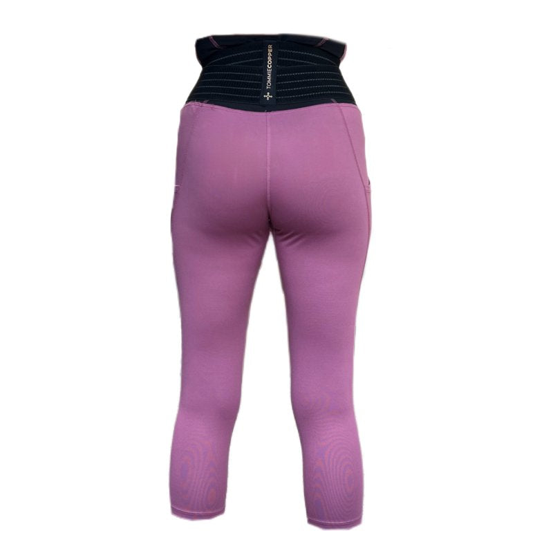Women's Adjustable Back Support Leggings - 19 Inch, Mauve, Size S
